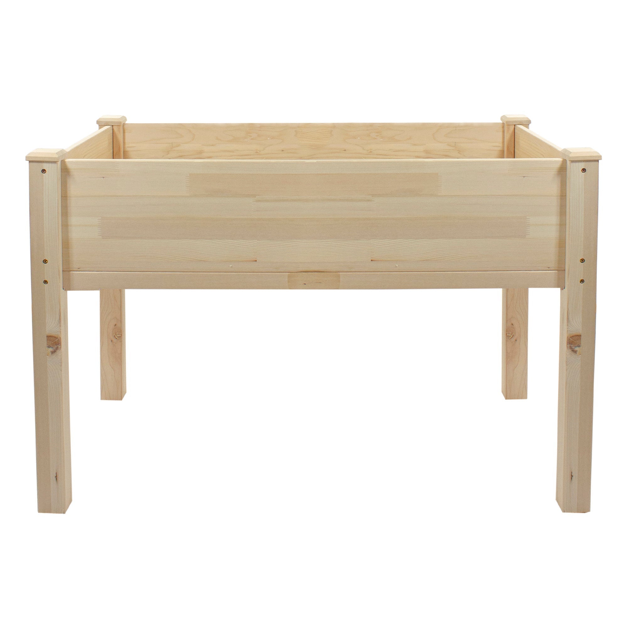  NorthLight Wood Raised Garden Bed Planter Box with Liner - Natural - Bonton