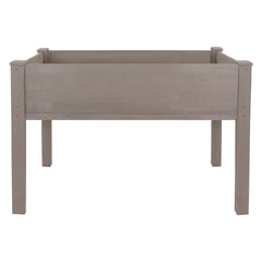 4ft Brown Wood Raised Garden Bed Planter Box With Liner