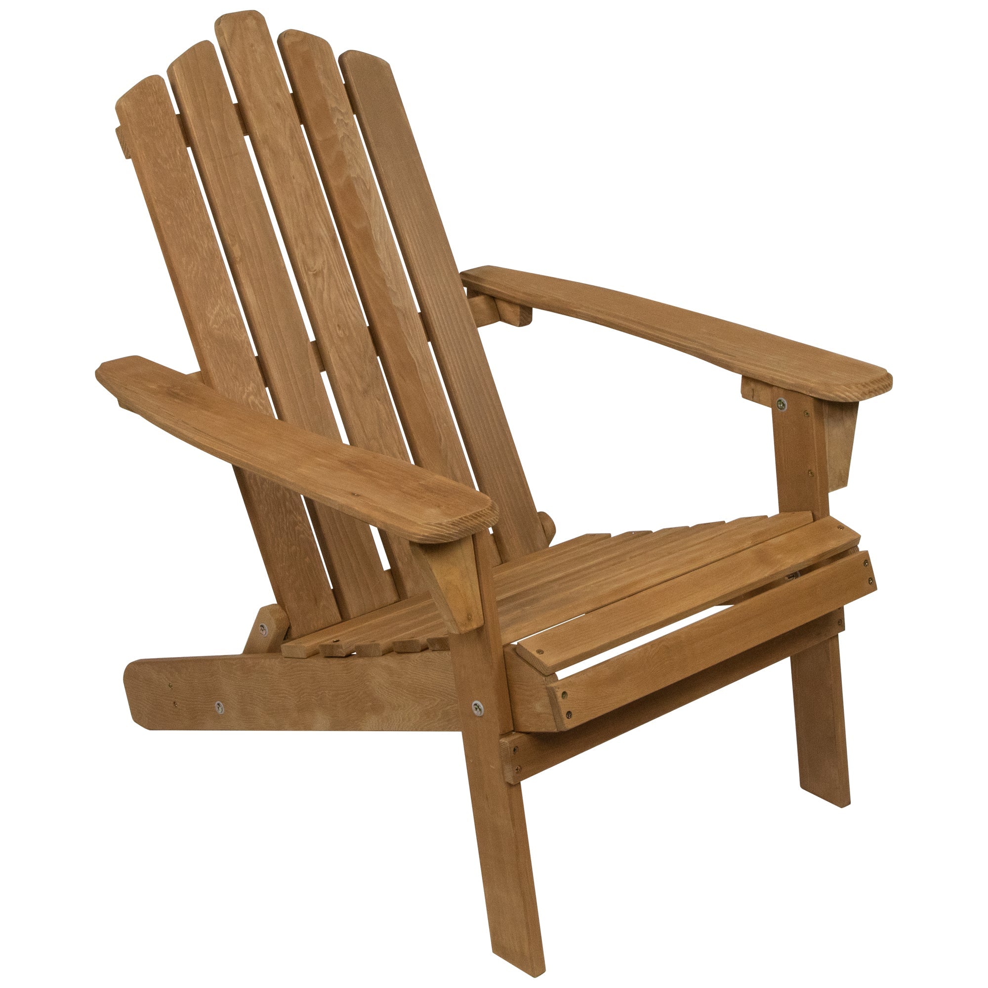  Classic Folding Wood Adirondack Chair - Natural - Bonton