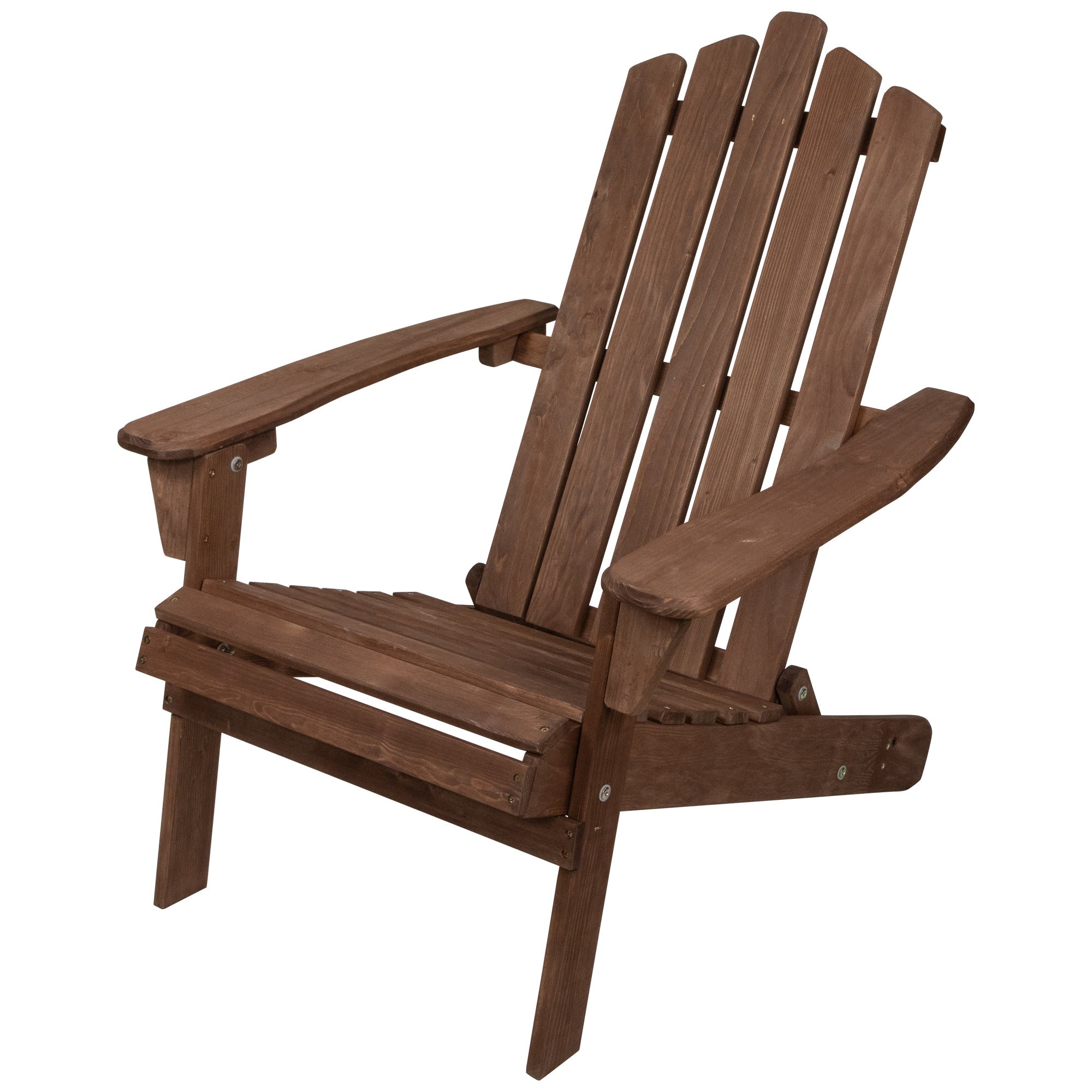  Classic Folding Wood Adirondack Chair - Brown - Bonton