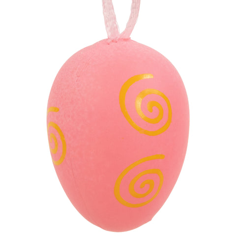 29ct Pastel Pink  Blue and Yellow Spring Easter Egg Ornaments 3.25"
