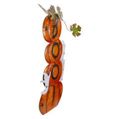33" Orange and Black Stacked Pumpkins Outdoor Halloween Decoration
