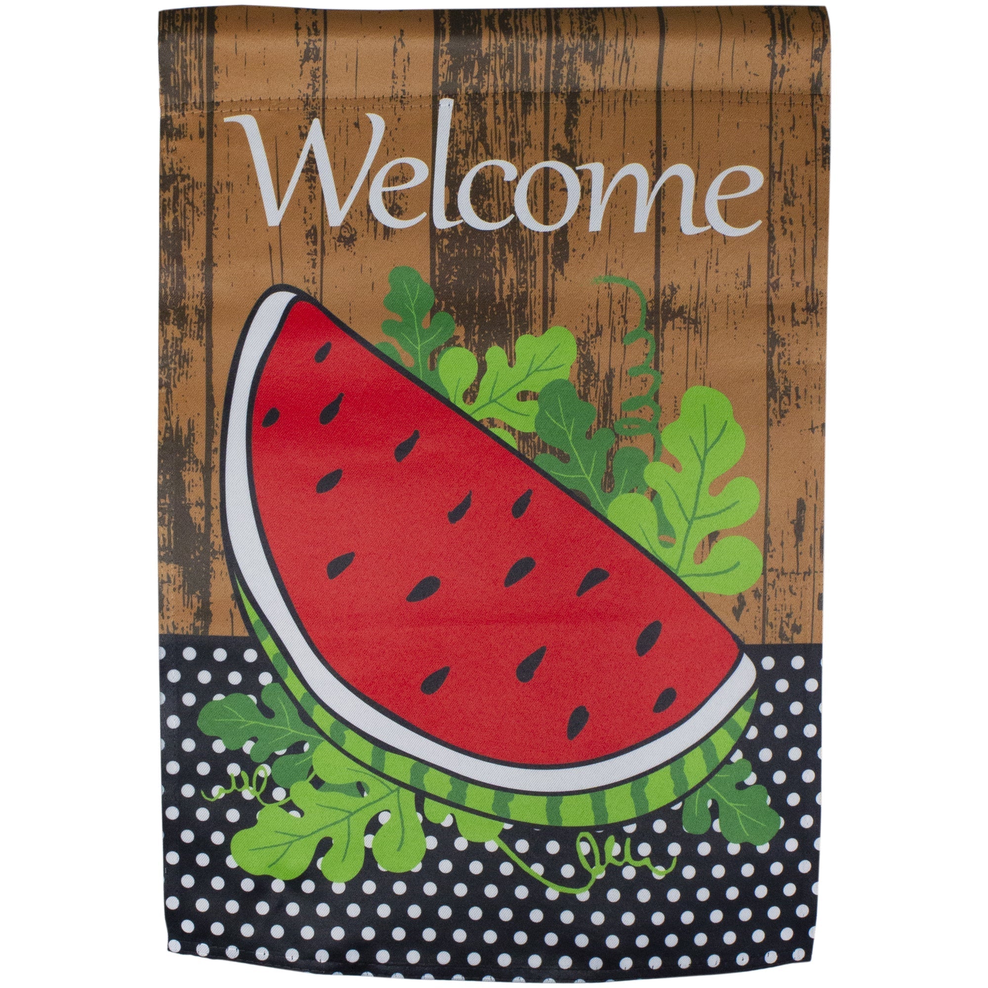  NorthLight Welcome Watermelon Slice Spring Outdoor Garden Flag - Red - Bonton