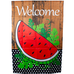Welcome Watermelon Slice Summer Outdoor House Flag 28" X 40"