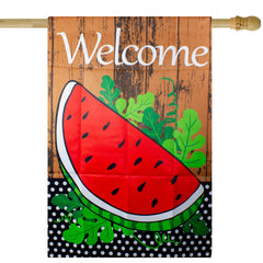 Welcome Watermelon Slice Spring Outdoor House Flag