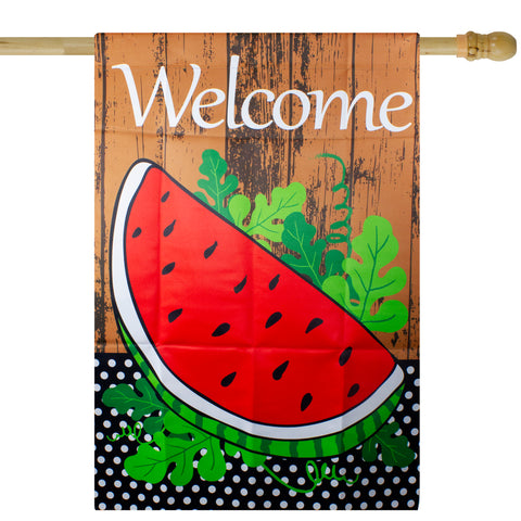 Welcome Watermelon Slice Summer Outdoor House Flag 28" X 40"