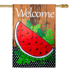 Welcome Watermelon Slice Summer Outdoor House Flag 28" X 40"