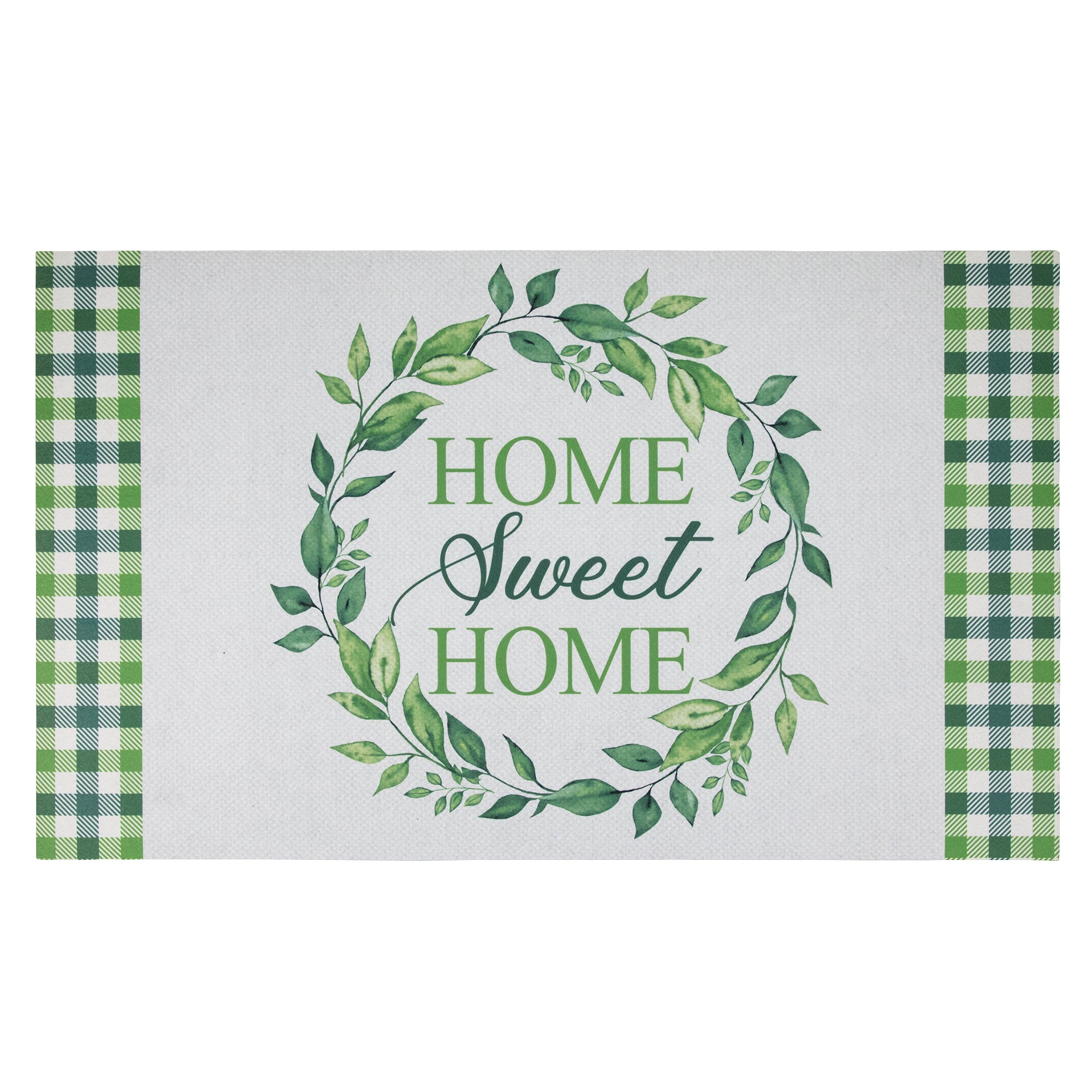  Northlight Home Sweet Home Gingham Doormat 18