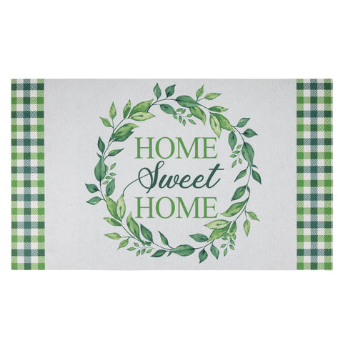Home Sweet Home Gingham Doormat 18" X 30"