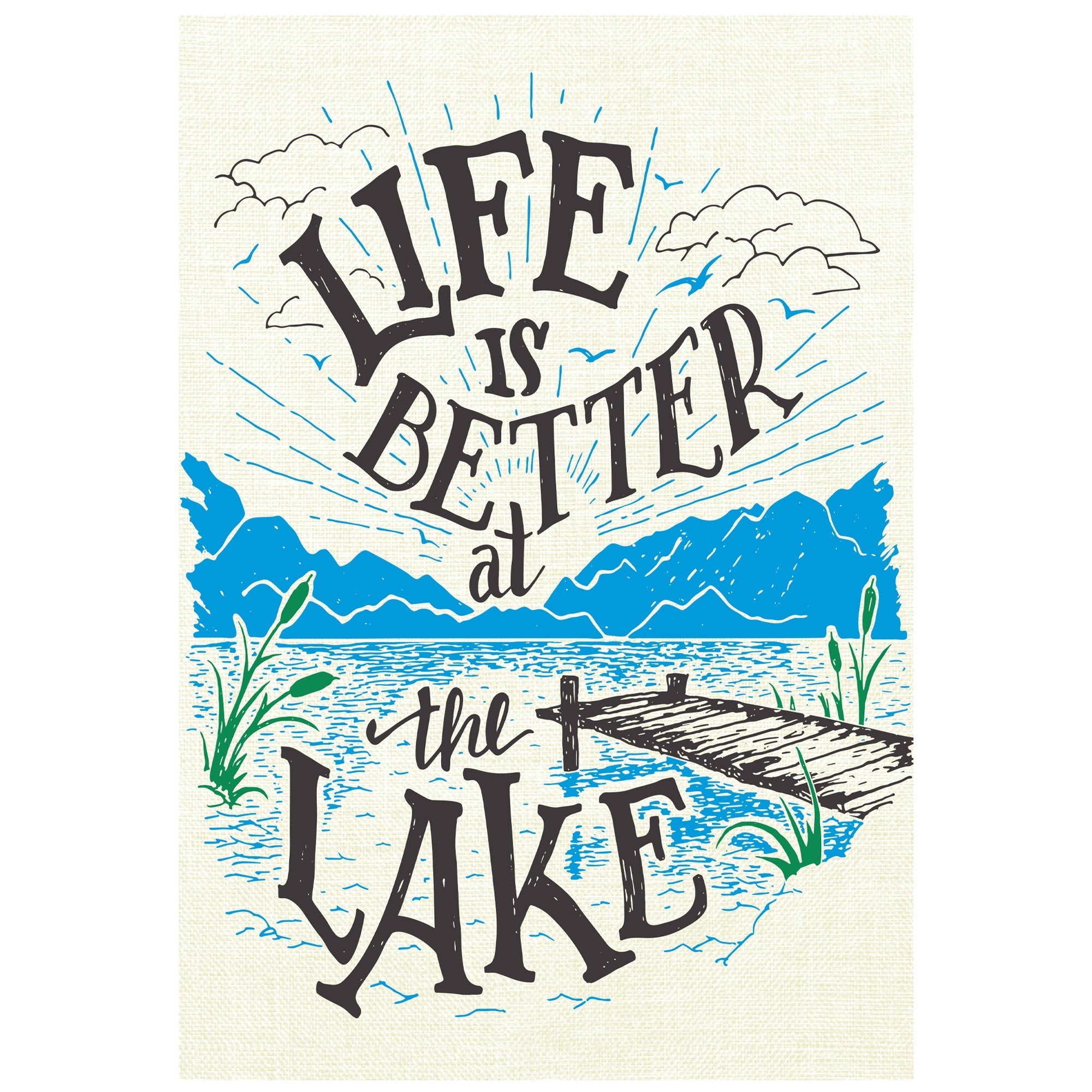  NorthLight Life is Better at the Lake Outdoor Garden Flag 12.5