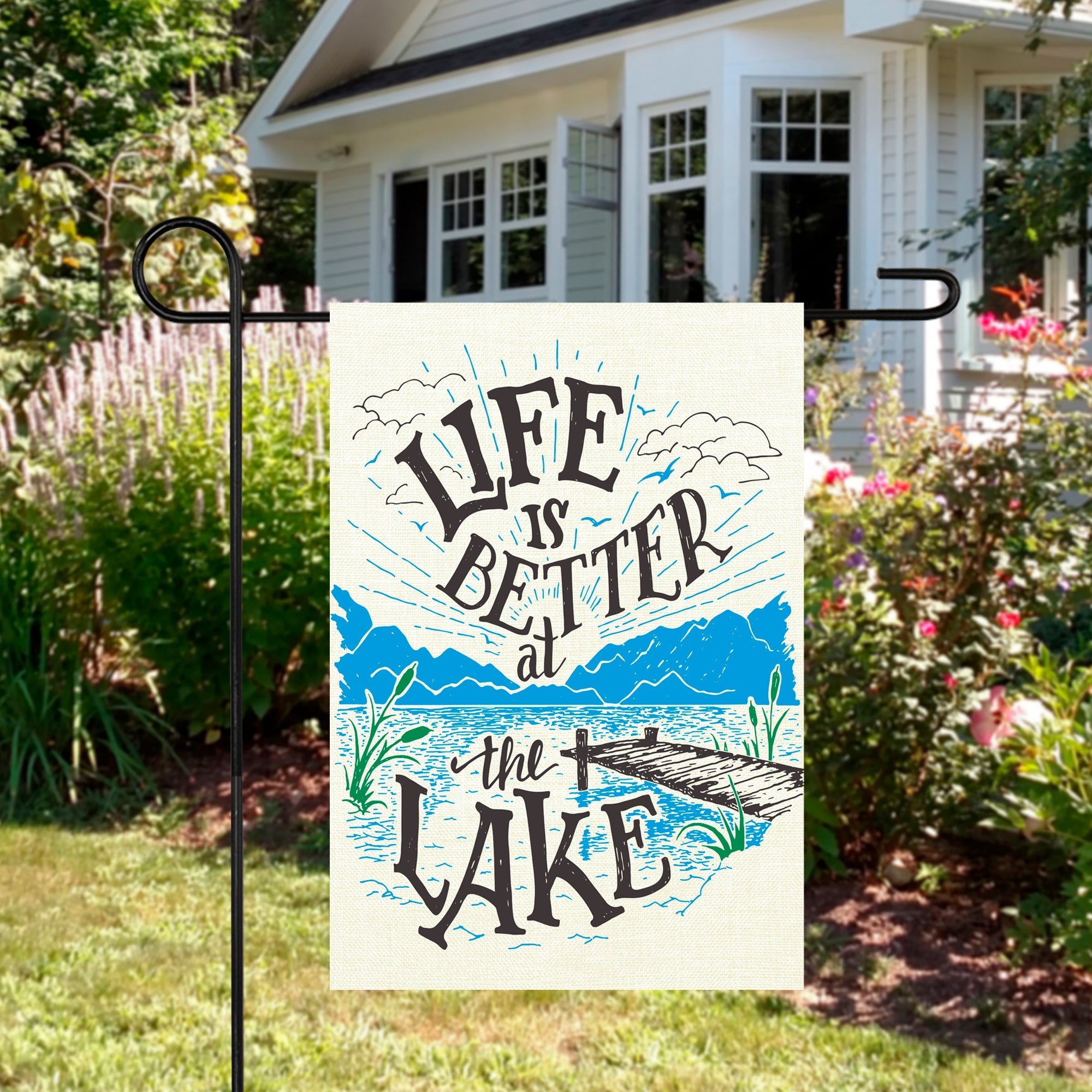  NorthLight Life is Better at the Lake Outdoor Garden Flag 12.5