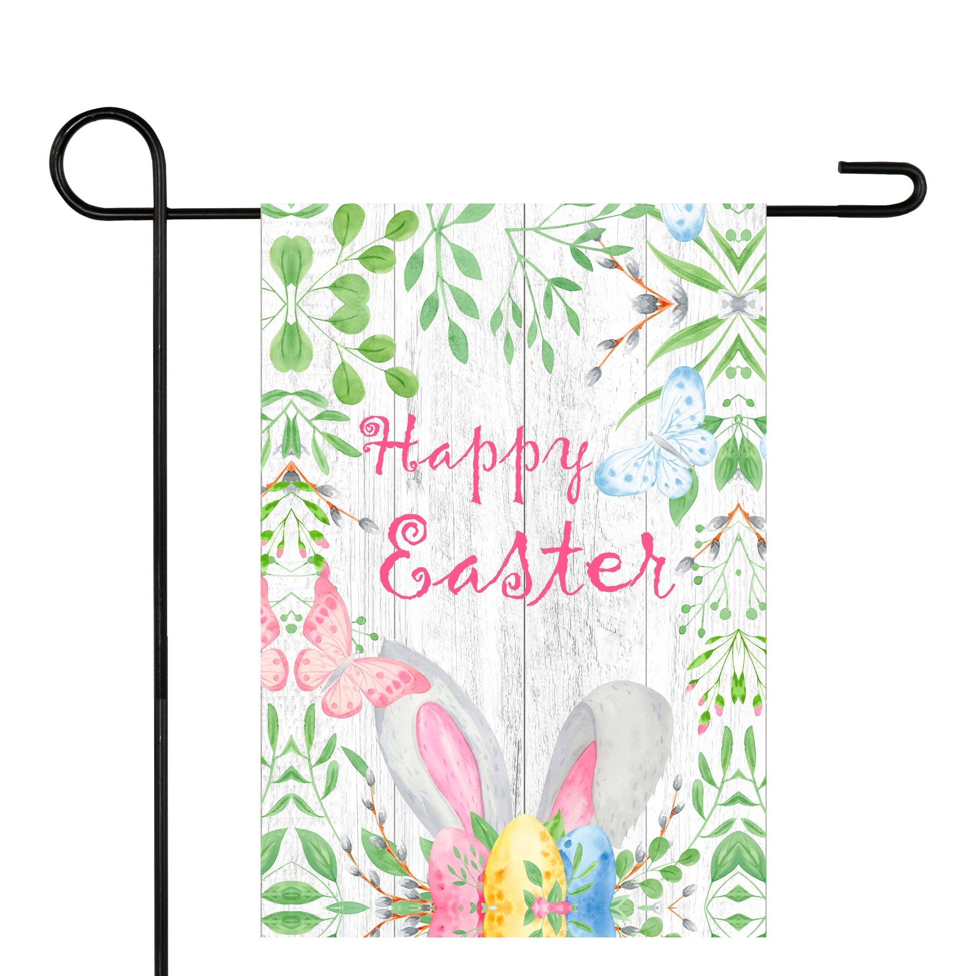  NorthLight Happy Easter Bunny Ears Garden Flag - Pink - Bonton