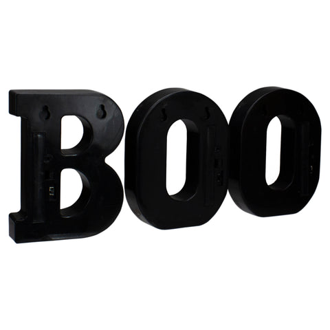 LED Lighted "BOO" Halloween Marquee Sign - 6.5" - Warm White