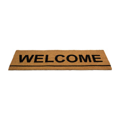 Natural Coir Outdoor Rectangular "Welcome" Doormat 16" x 48"