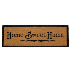 Natural Coir Rectangular "Home Sweet Home" Doormat 16" x 48"