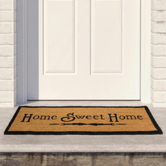 Natural Coir Rectangular "Home Sweet Home" Doormat 16" x 48"