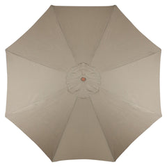 9ft Outdoor Patio Market Umbrella with Wooden Pole Tan