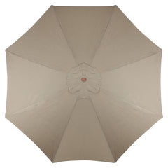 9ft Outdoor Patio Market Umbrella With Wooden Pole  Tan