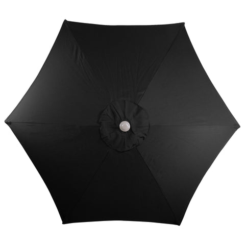 7.5ft Outdoor Patio Market Umbrella With Hand Crank  Black