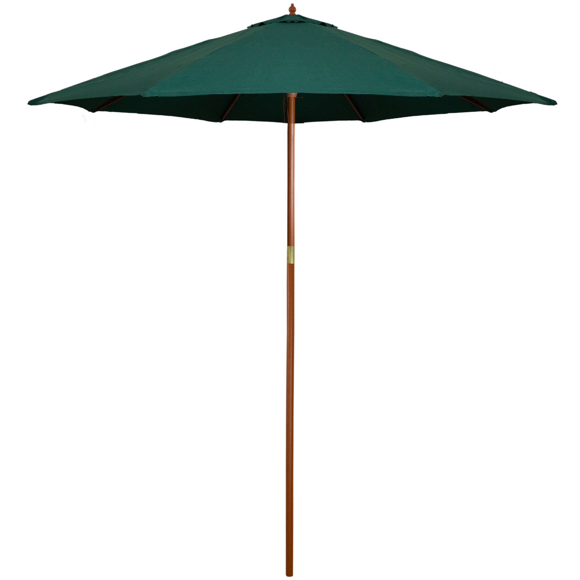  Outdoor Patio Market Umbrella with Wooden Pole - Green - Bonton