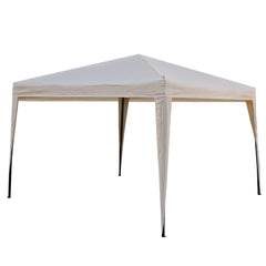 10' X 10' Beige Pop-Up Outdoor Canopy Gazebo