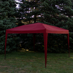 10' X 10' Burgundy Pop-Up Outdoor Canopy Gazebo