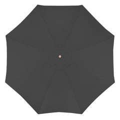 8.5ft Outdoor Patio Market Umbrella With Wooden Pole  Gray