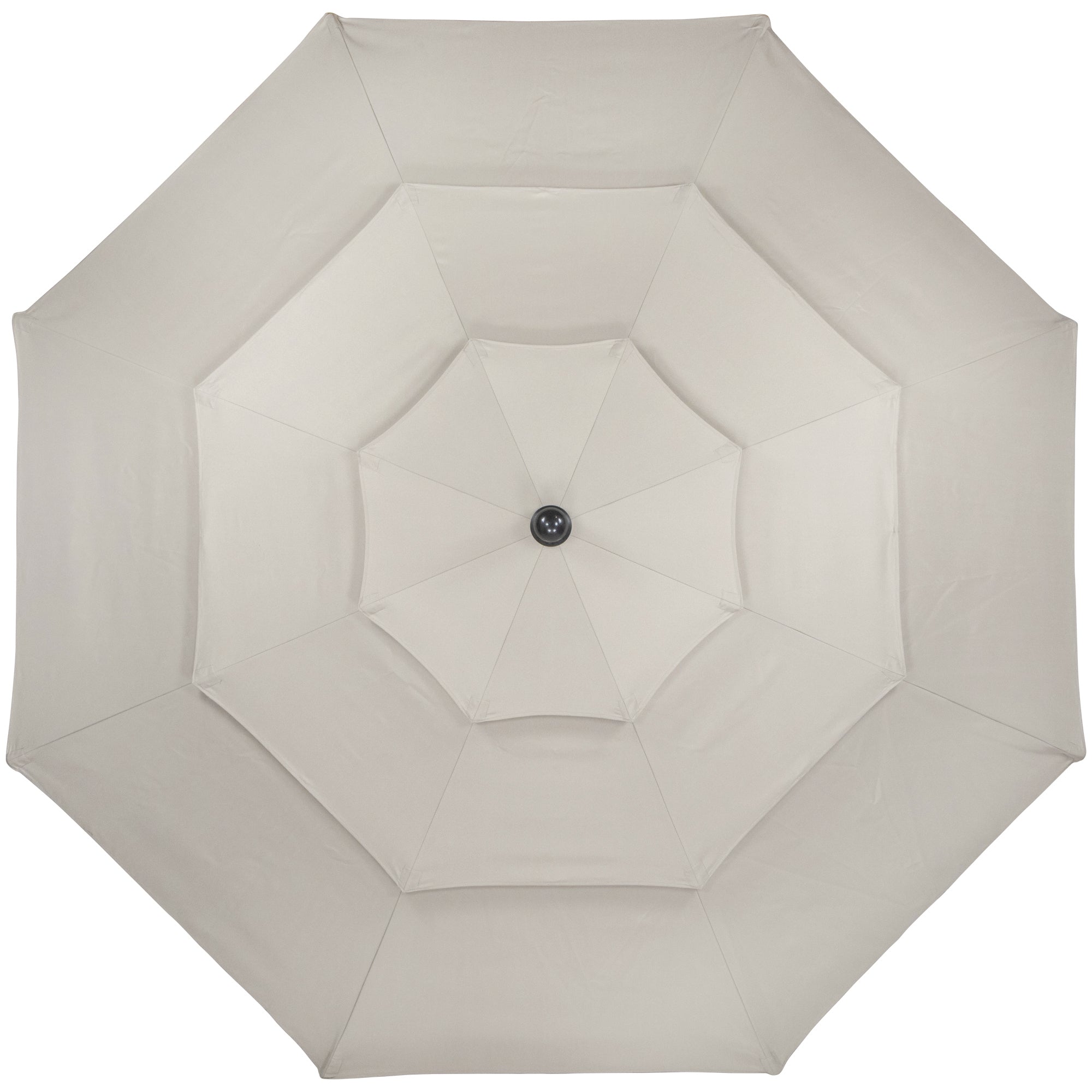  9.75ft Outdoor Patio Market Umbrella with Hand Crank and Tilt Beige - Beige - Bonton