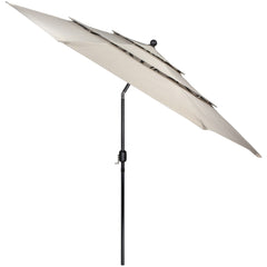 9.75ft Outdoor Patio Market Umbrella with Hand Crank and Tilt Beige