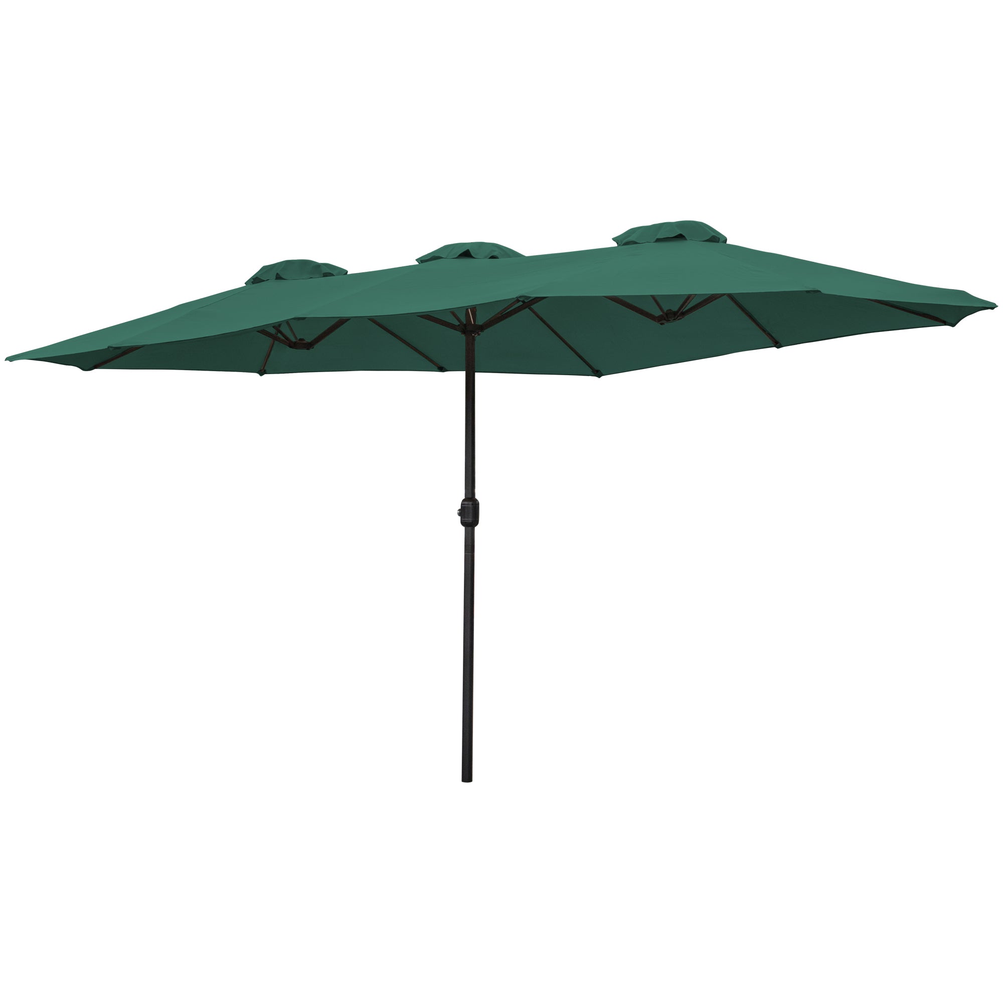  NorthLight 15' Outdoor Patio Market Umbrella with Hand Crank - Blue - Bonton