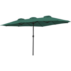 15' Outdoor Patio Market Umbrella with Hand Crank