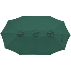 15' Outdoor Patio Market Umbrella with Hand Crank