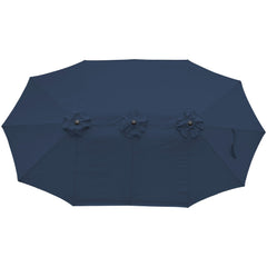 15' Outdoor Patio Market Umbrella with Hand Crank