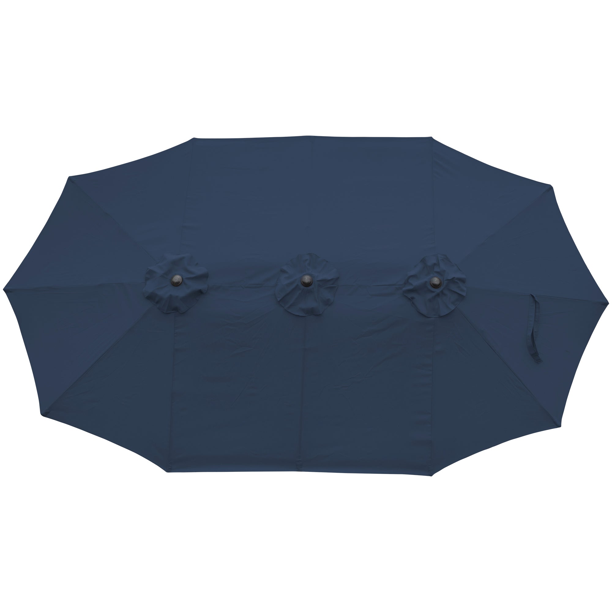  NorthLight 15' Outdoor Patio Market Umbrella with Hand Crank - Blue - Bonton