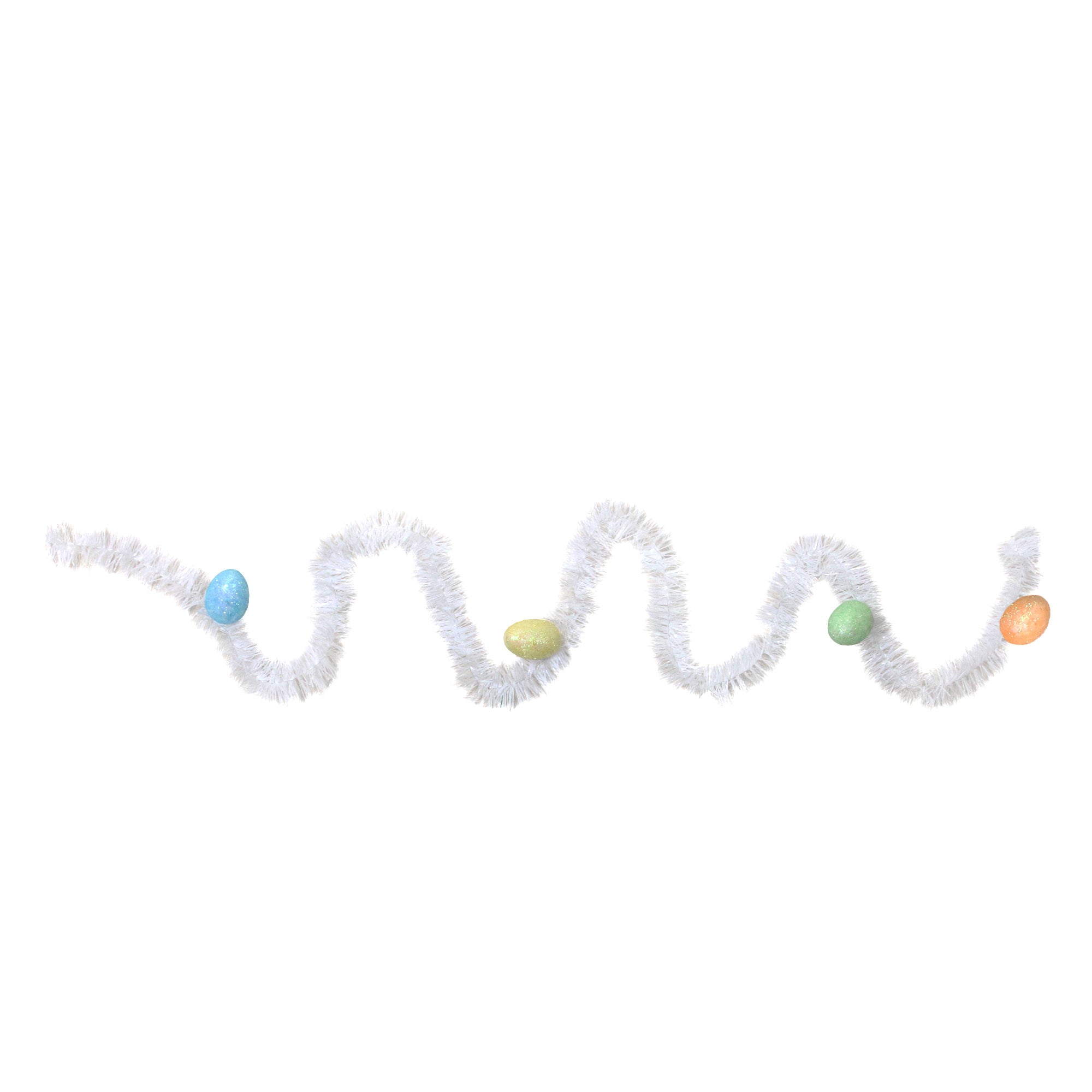  NorthLight Easter Egg Garland White,  25' - White - Bonton