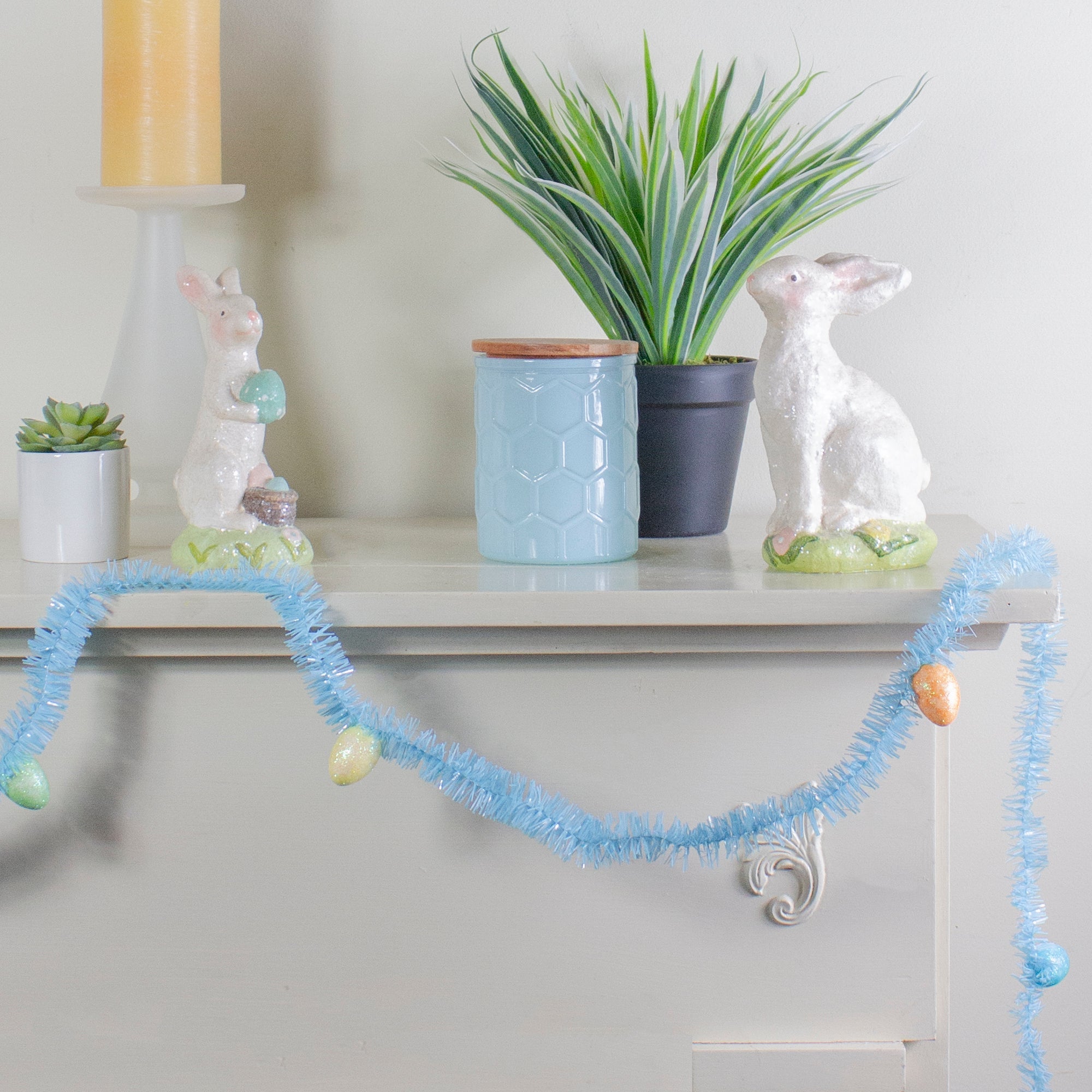  NorthLight Easter Egg Garland Blue,  25' - Blue - Bonton