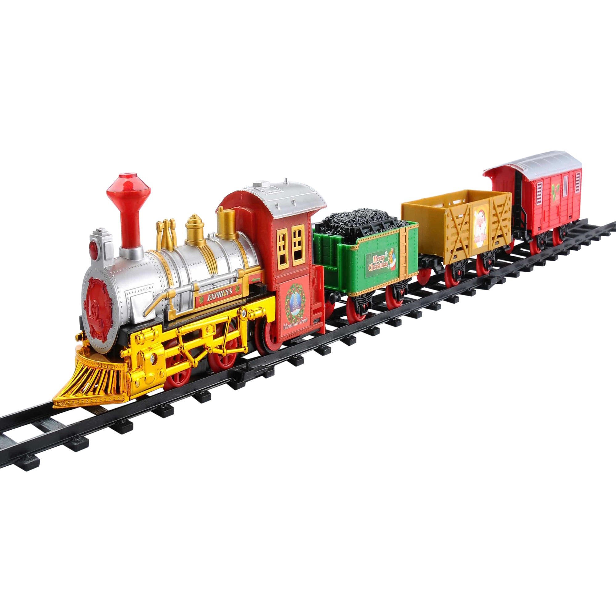  Northlight 12-Piece Battery Operated Lighted and Animated Christmas Express Train Set With Sound - Default Title - Bonton