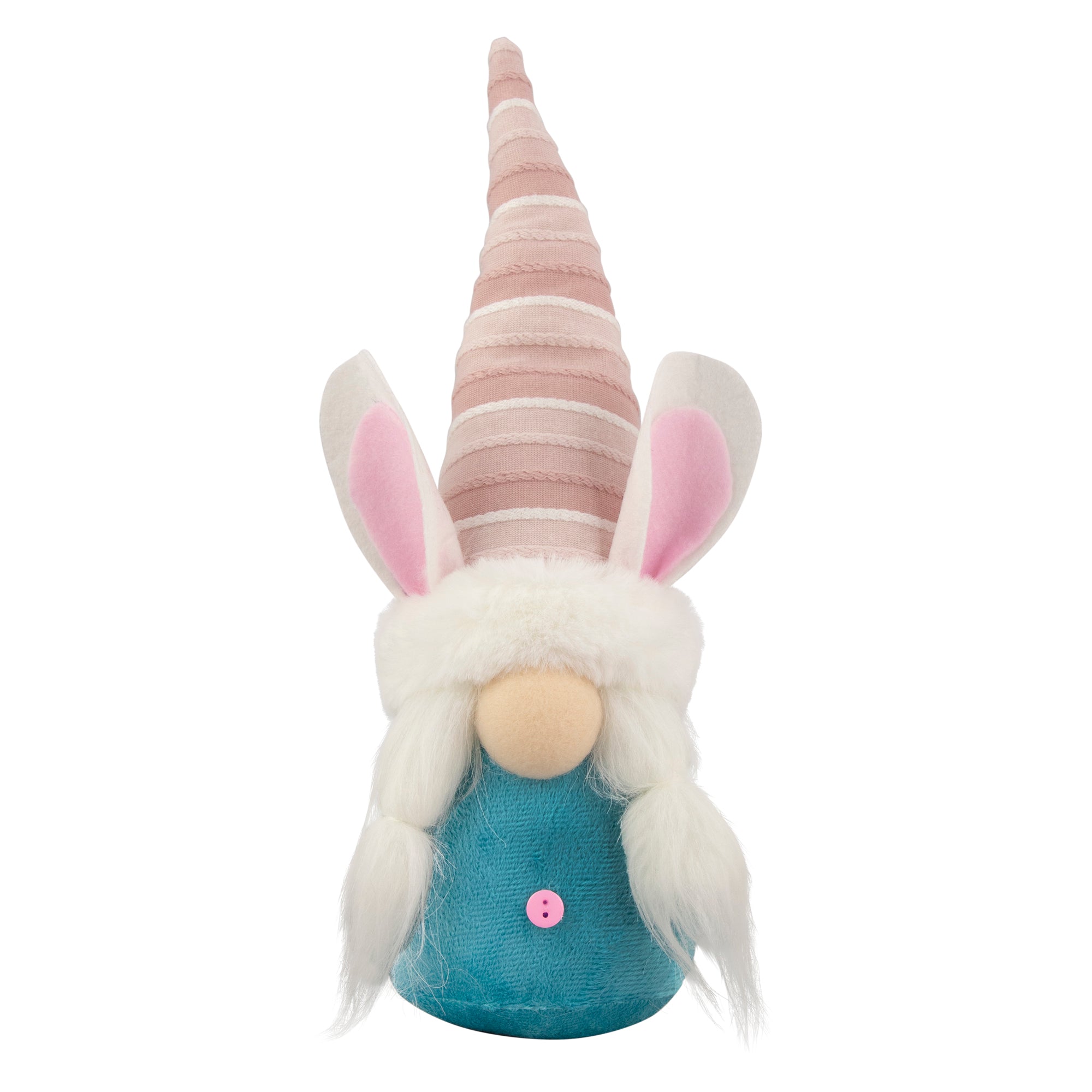  Blue & Pink Girl Easter Bunny Gnome, 13