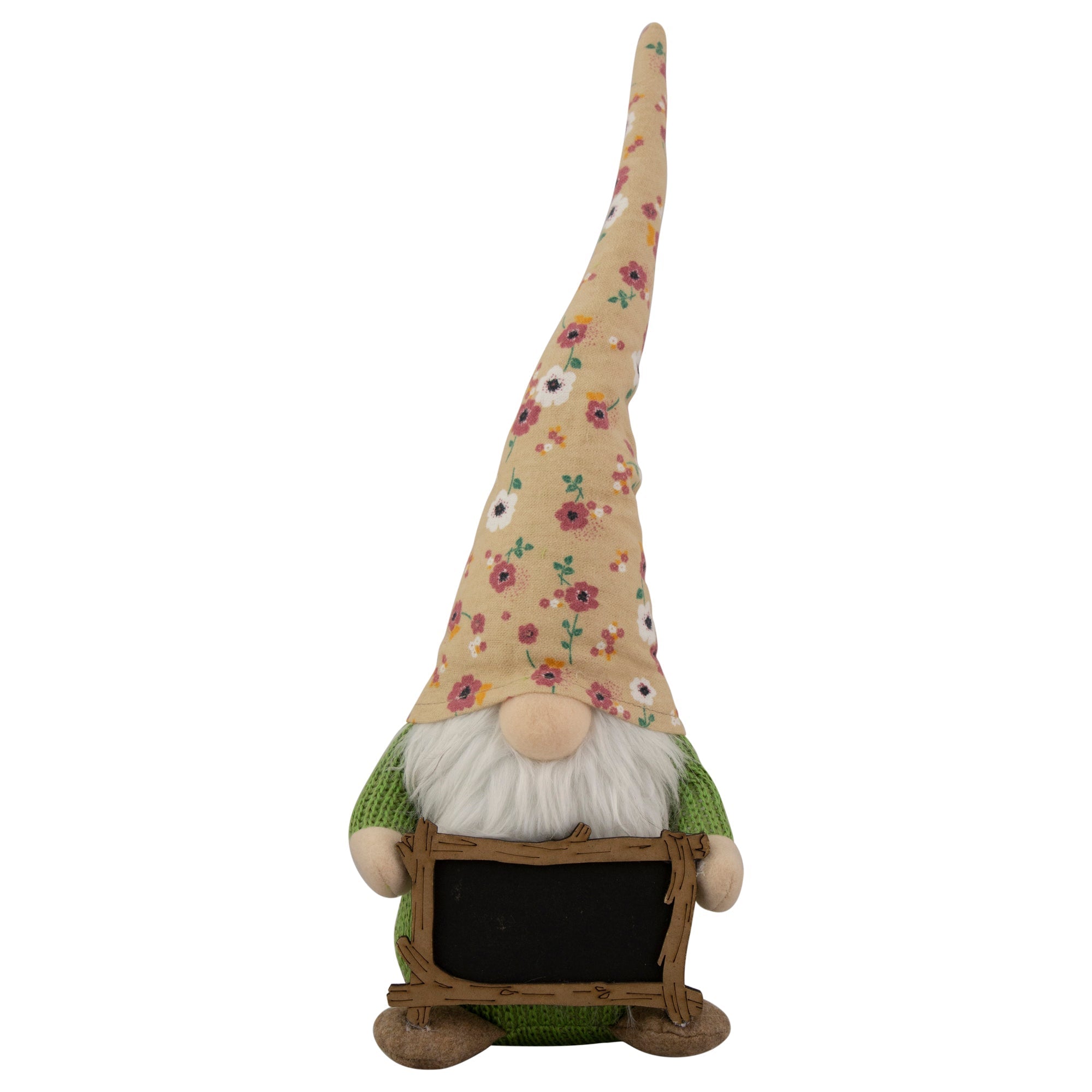  Yellow Floral Gnome with Message Board, 16