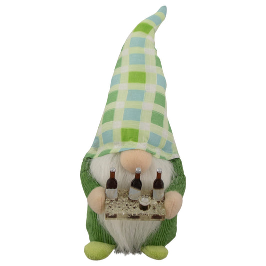 Plaid Springtime Gnome 9" Green/Blue