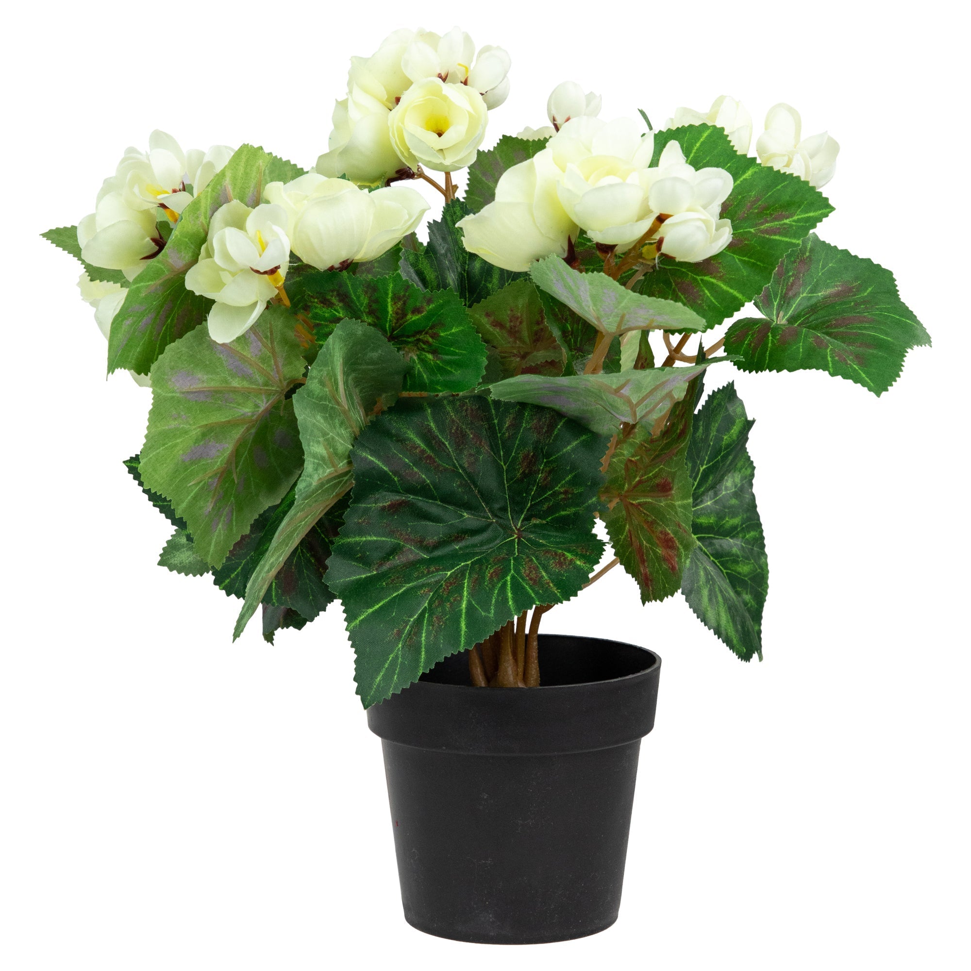  Silk Cream Begonia Faux Floral Arrangement, 11