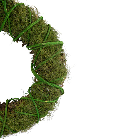 15" Moss and Vine Artificial Spring Twig Wreath - Unlit