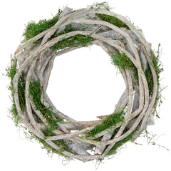 Twig & Moss Faux Spring Wreath 8"