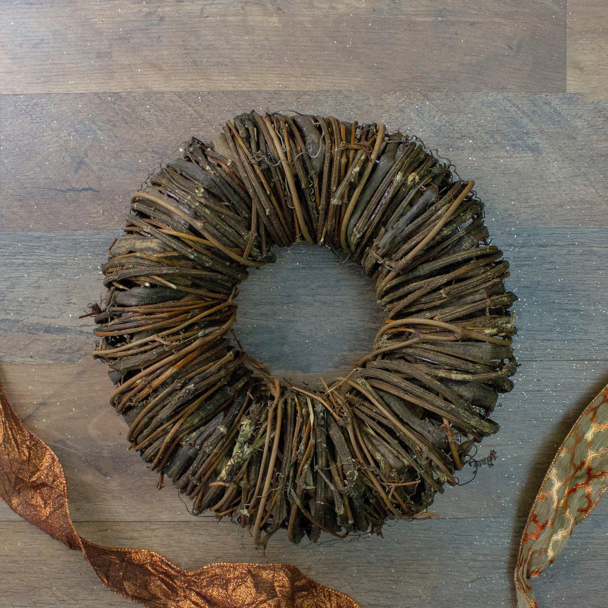  Twig & Tree Bark Faux Spring Wreath, 12