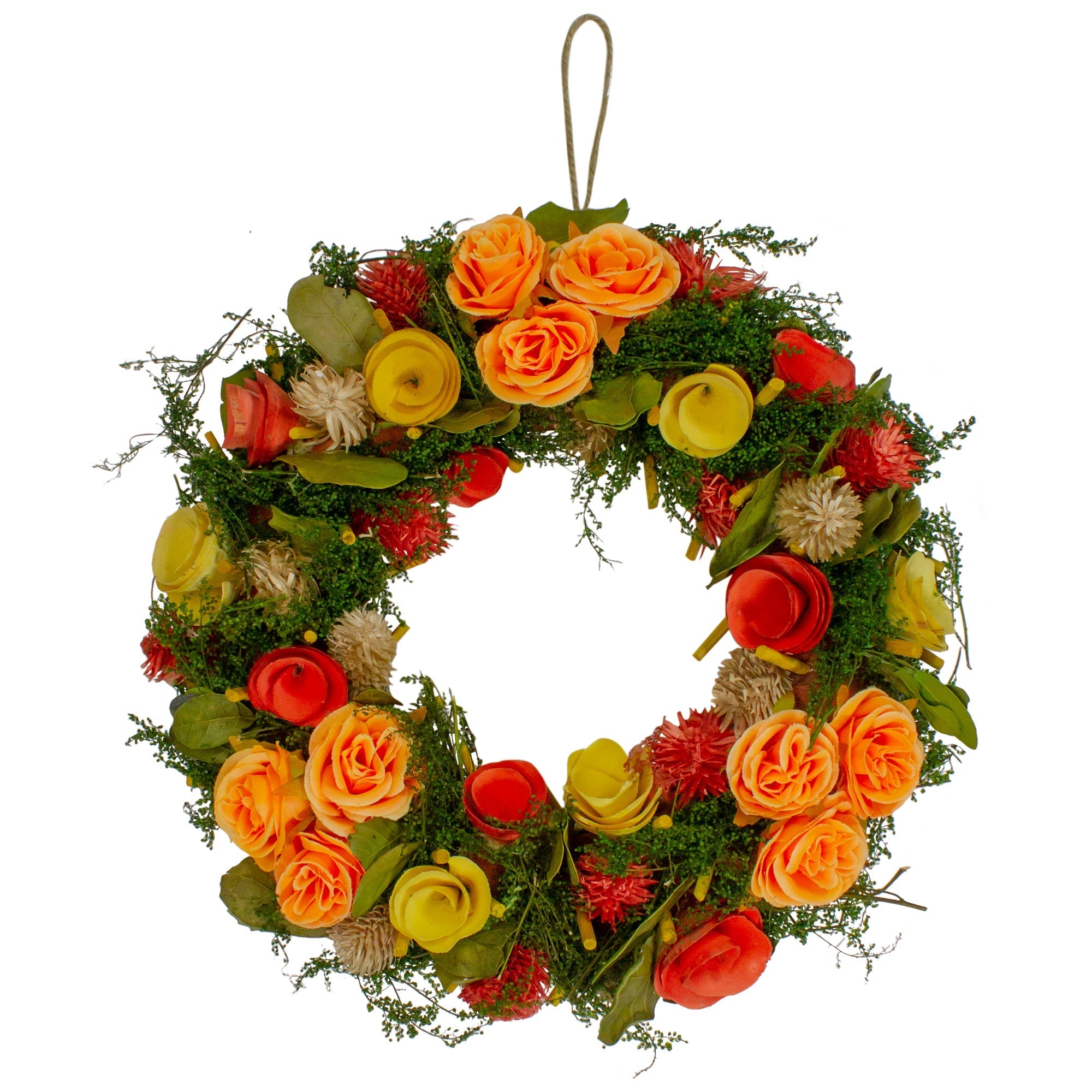  Dried Floral with Moss & Twigs Wreath, 12