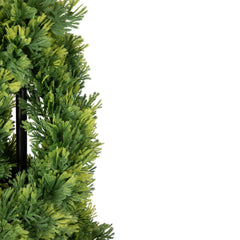 4.5' Artificial Cedar Double Spiral Topiary Tree in Urn Style Pot Unlit