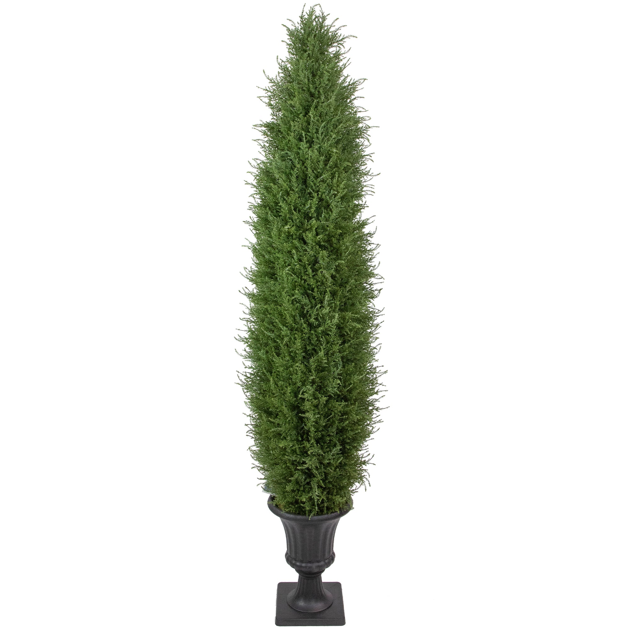  Northlight Real Touch™ Artificial Cedar Pine Arborvitae Tree in Urn Style Pot  Unlit - 5' - 5' - Bonton