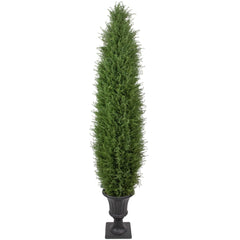 5' Artificial Cedar Pine Arborvitae Tree in Urn Style Pot Unlit