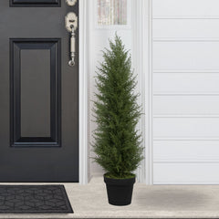 3' Artificial Cedar Pine Petite Arborvitae Tree in Round Pot Unlit