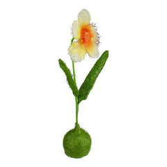 Green & Orange Floral Faux Tabletop Decor, 19"